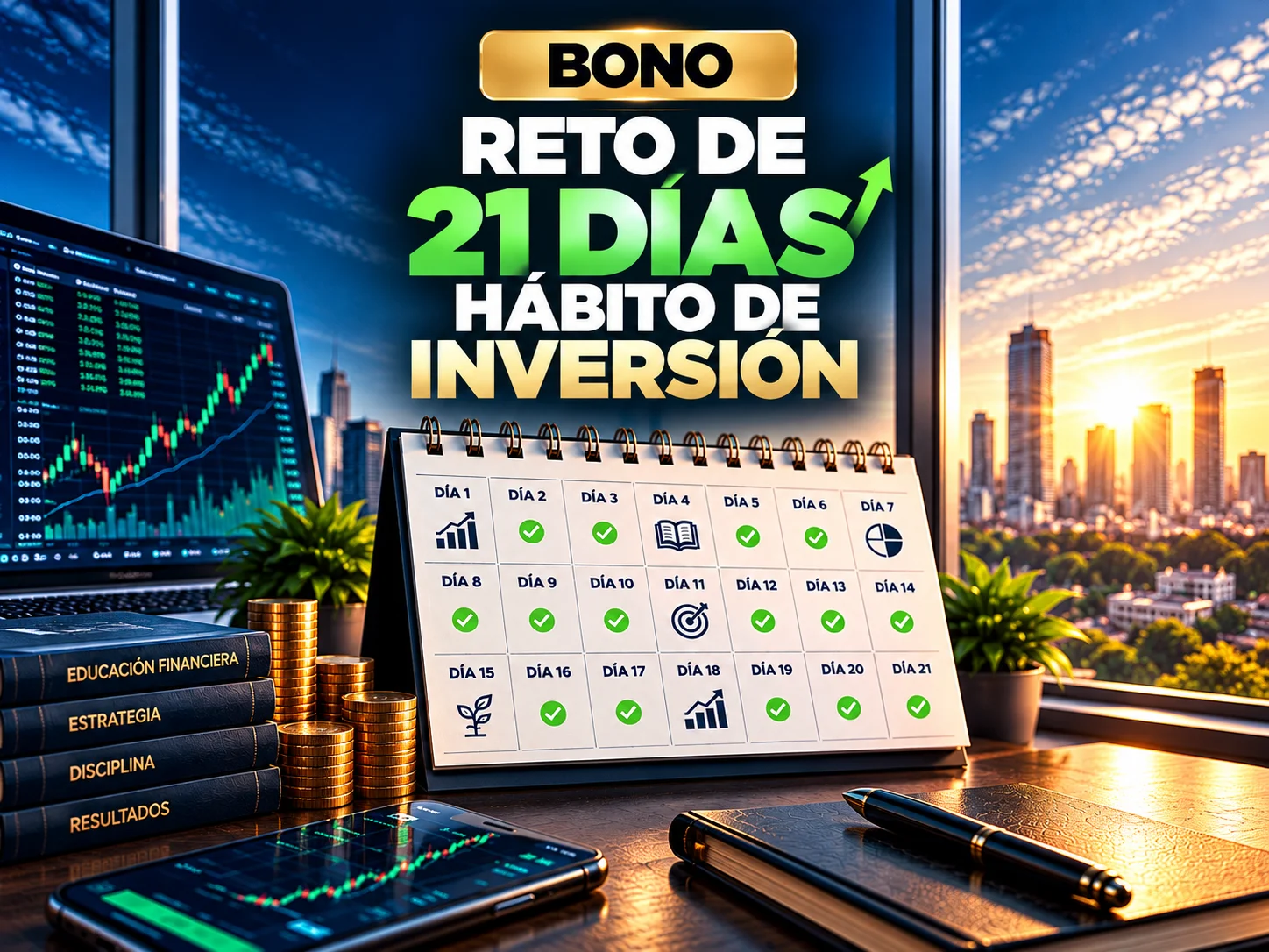 Cuaderno de seguimiento para un reto de 21 días