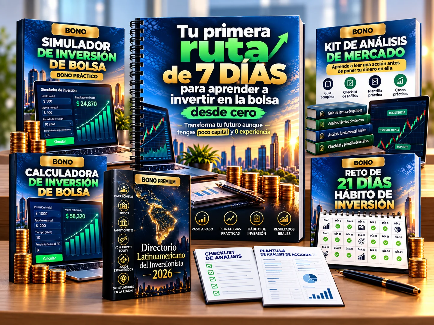 Ruta de 7 días para invertir en la bolsa con sus bonos