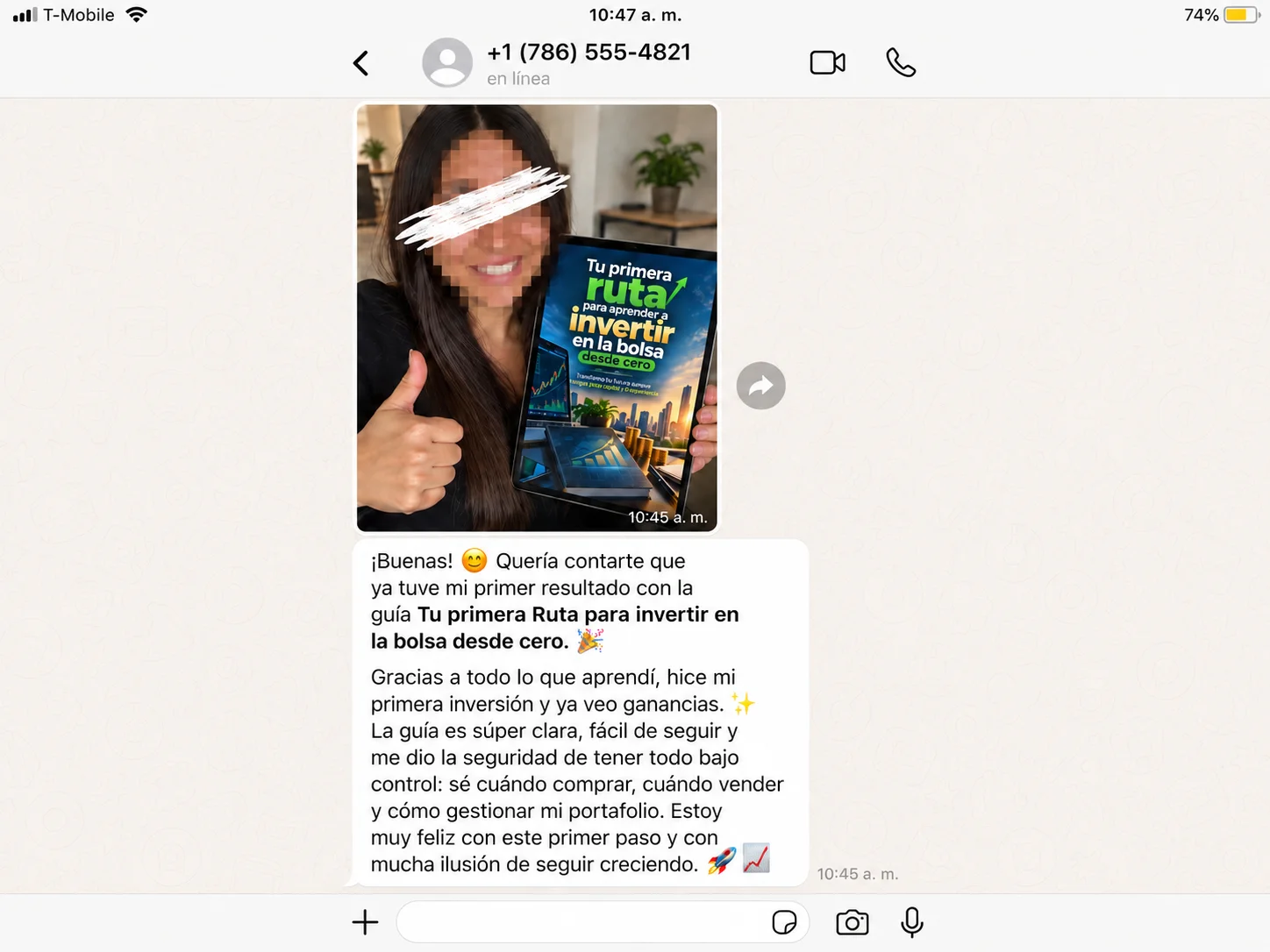 Testimonio de una estudiante después de realizar su primera inversión