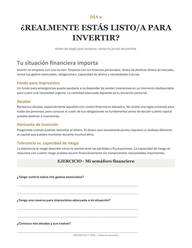 Página interior: Revisa tu situación