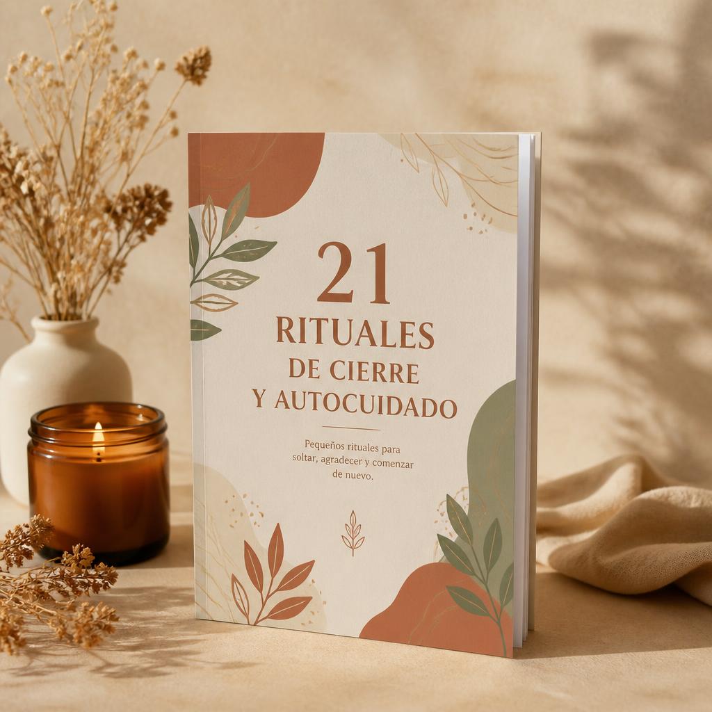 Mockup del bono 1: 21 Rituales de cierre y autocuidado